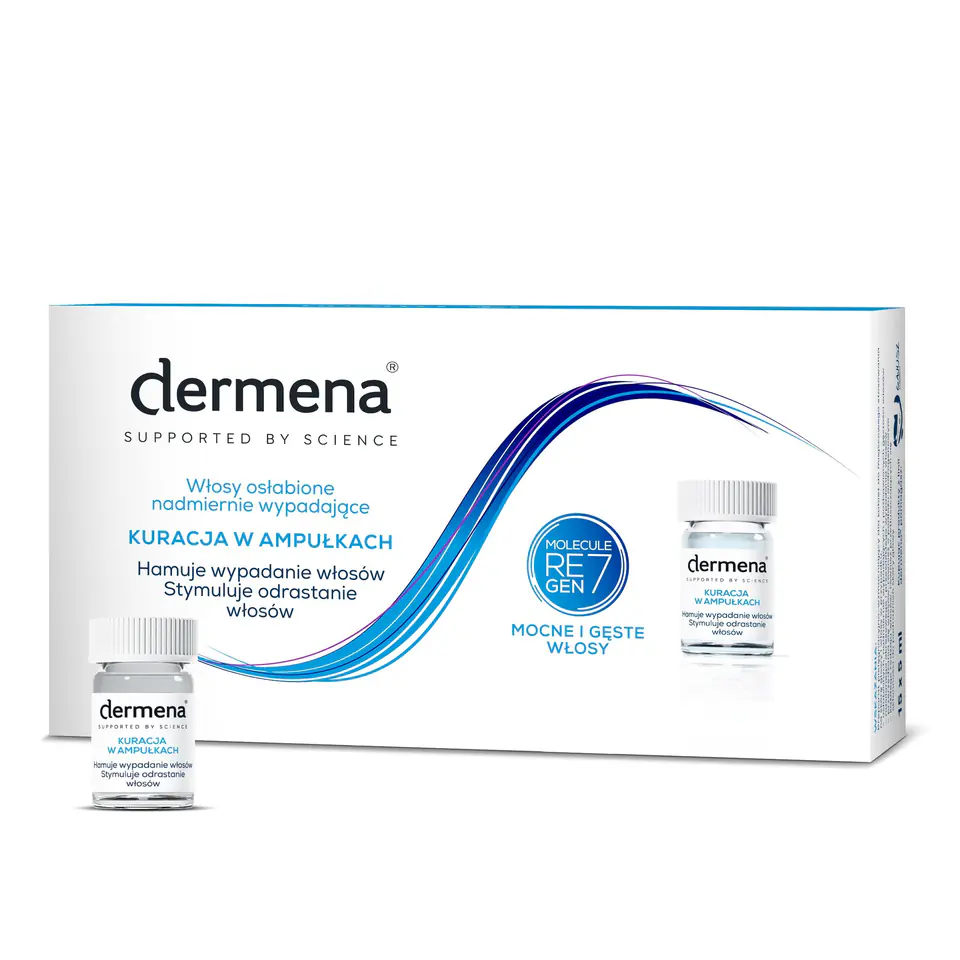 ⁨Dermena Hair Care Ampoule treatment inhibiting hair loss 15 x 5ml⁩ at Wasserman.eu