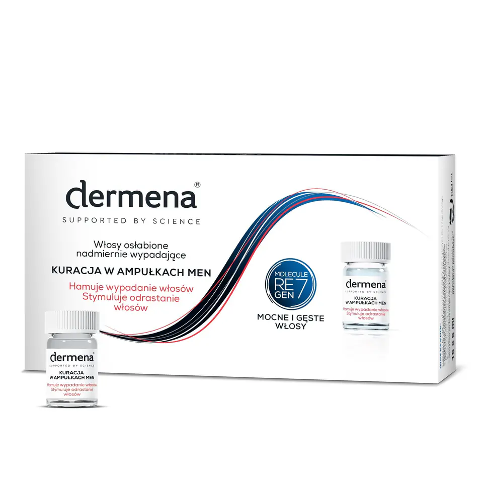 ⁨Dermena Hair Care Men Ampoule treatment to inhibit hair loss 15 x 5ml⁩ at Wasserman.eu