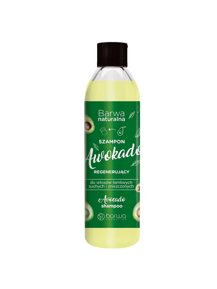 ⁨Barwa Naturalna Awokado Szampon regenerujący do włosów suchych,łamliwych i zniszczonych 300ml⁩ w sklepie Wasserman.eu