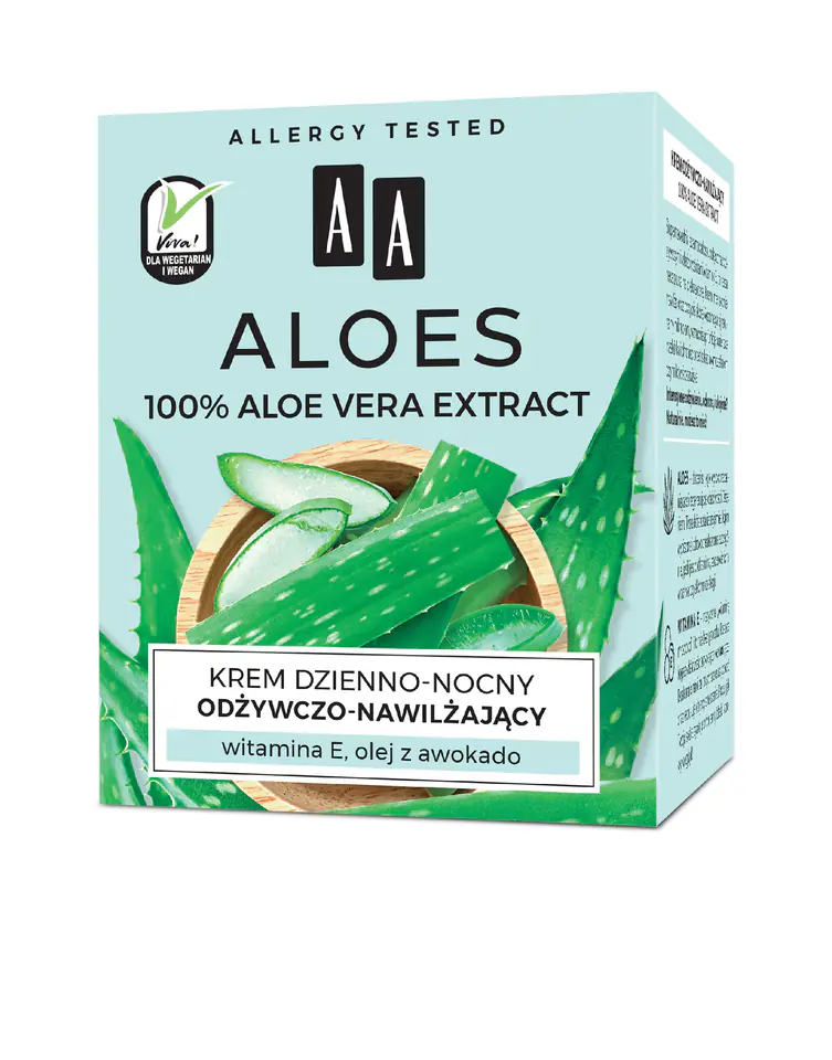⁨AA Aloe Vera Nourishing and moisturizing cream vitamin E, avocado oil⁩ at Wasserman.eu