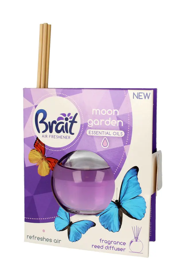 ⁨Brait Air Freshener Patyczki odświeżające + Płyn Moon Garden 1op.(4 szt.+40ml)⁩ w sklepie Wasserman.eu