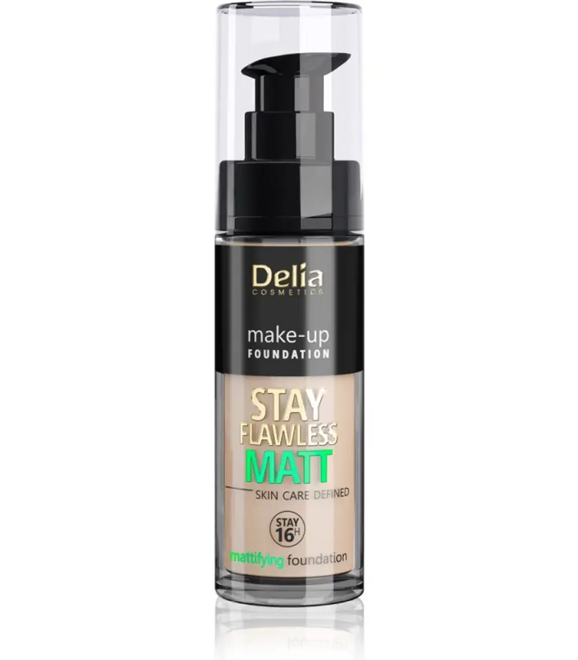 ⁨Delia Cosmetics Stay Flawless Matt Podkład matujący 16H nr 405 Peach Natural 30ml⁩ w sklepie Wasserman.eu