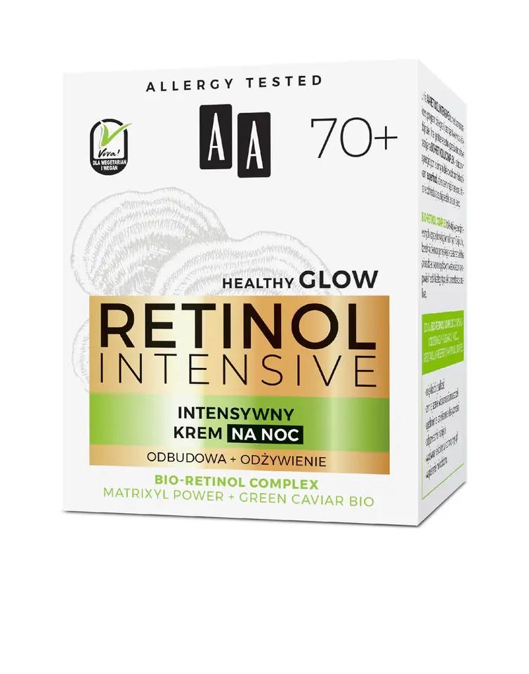 ⁨AA Retinol 70+ Intensywny Krem Na Noc Odbudowa - Odżywienie⁩ w sklepie Wasserman.eu