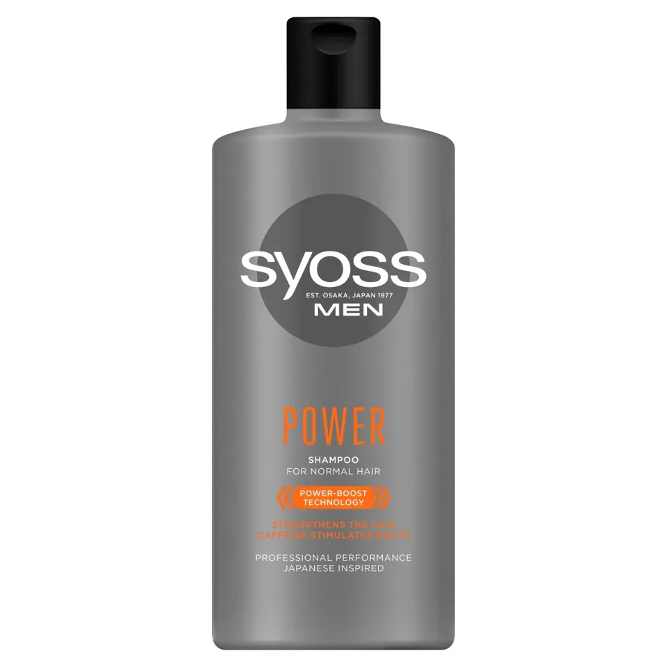 ⁨Syoss Men Power Strengthening Shampoo - Normal Hair 440ml⁩ at Wasserman.eu