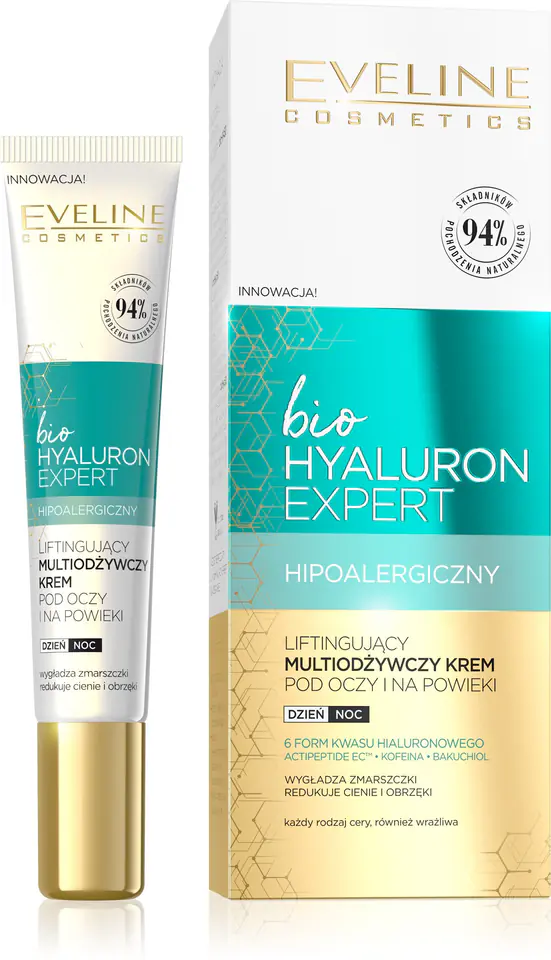 ⁨Eveline Bio Hyaluron Expert Lifting Multi-Nourishing Eye Cream⁩ at Wasserman.eu