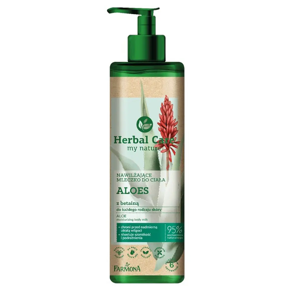 ⁨Farmona Herbal Care Nawilżające Mleczko do ciała Aloes 400ml⁩ w sklepie Wasserman.eu