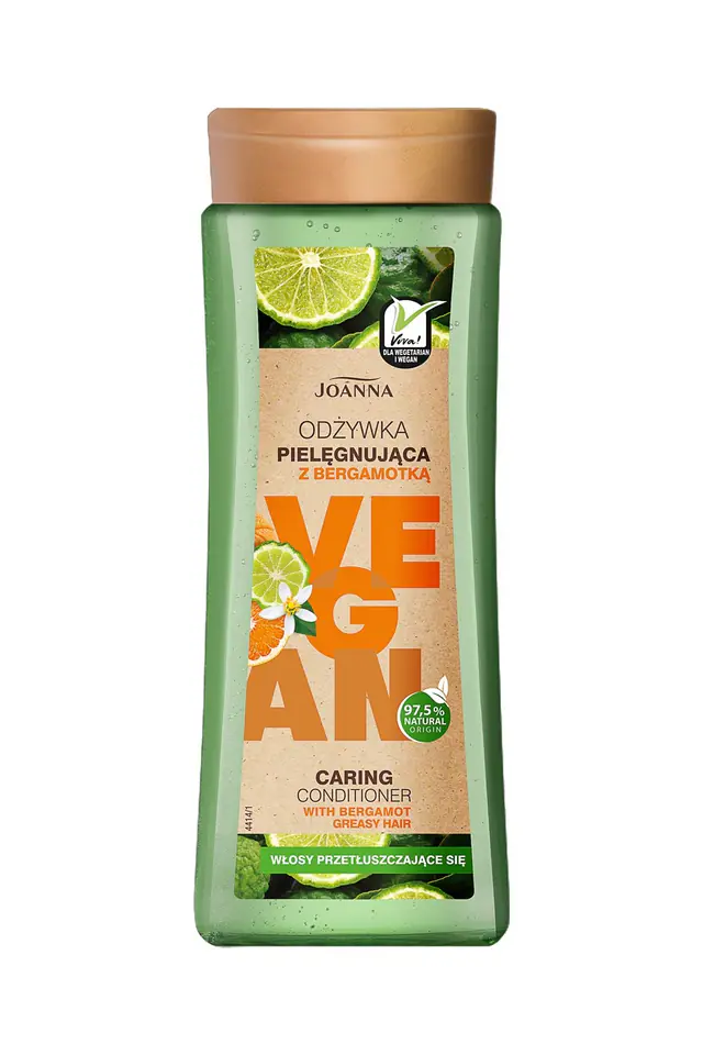 ⁨Joanna Vegan Odżywka do włosów pielęgnująca Bergamotka - włosy przetłuszczające się 300g⁩ w sklepie Wasserman.eu