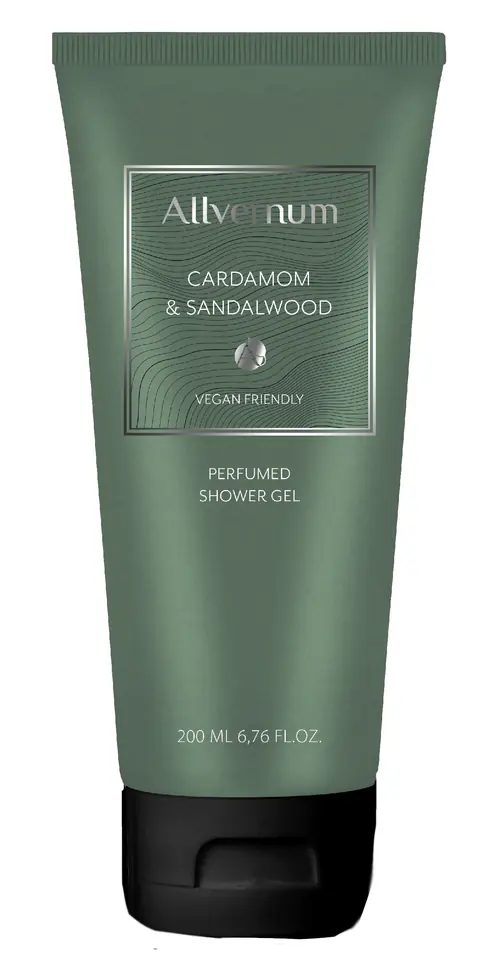 ⁨Perfumowany żel pod prysznic, cardamom & sandalwood, 200ml  Allvernum⁩ w sklepie Wasserman.eu