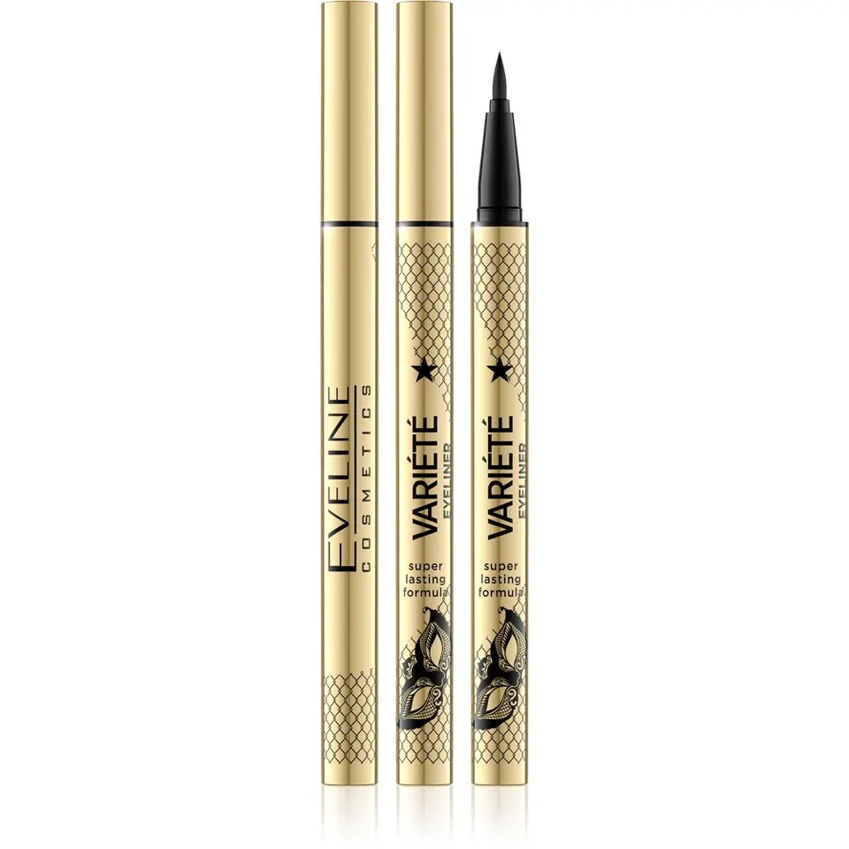 ⁨Eveline Eyeliner waterproof in Variete pen - black 1pcs⁩ at Wasserman.eu