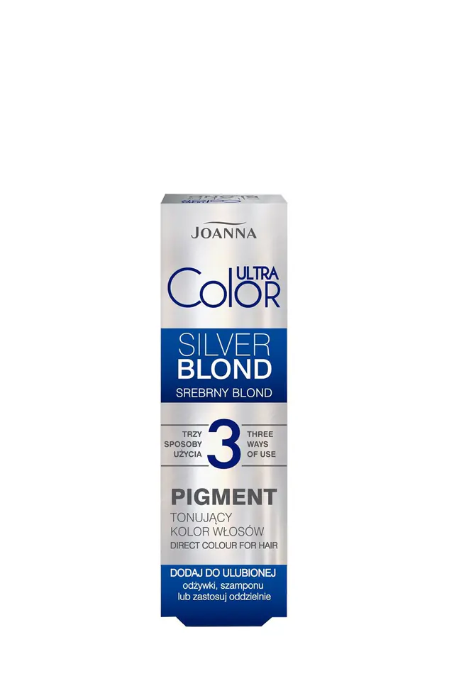 ⁨Joanna Ultra Color Pigment tonujący kolor włosów Srebrny blond 100ml⁩ w sklepie Wasserman.eu