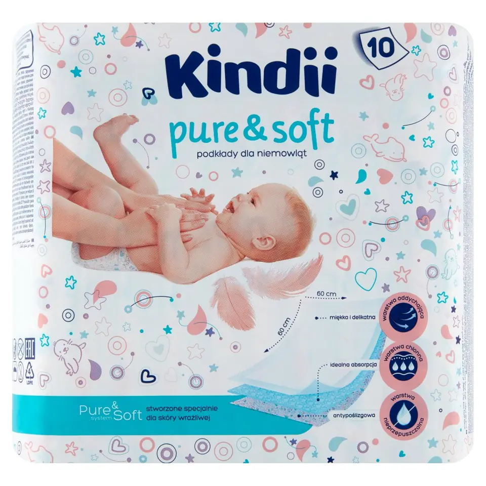 ⁨Kindii Pure & Soft Disposable Baby Foundations 1op.-10pcs⁩ at Wasserman.eu