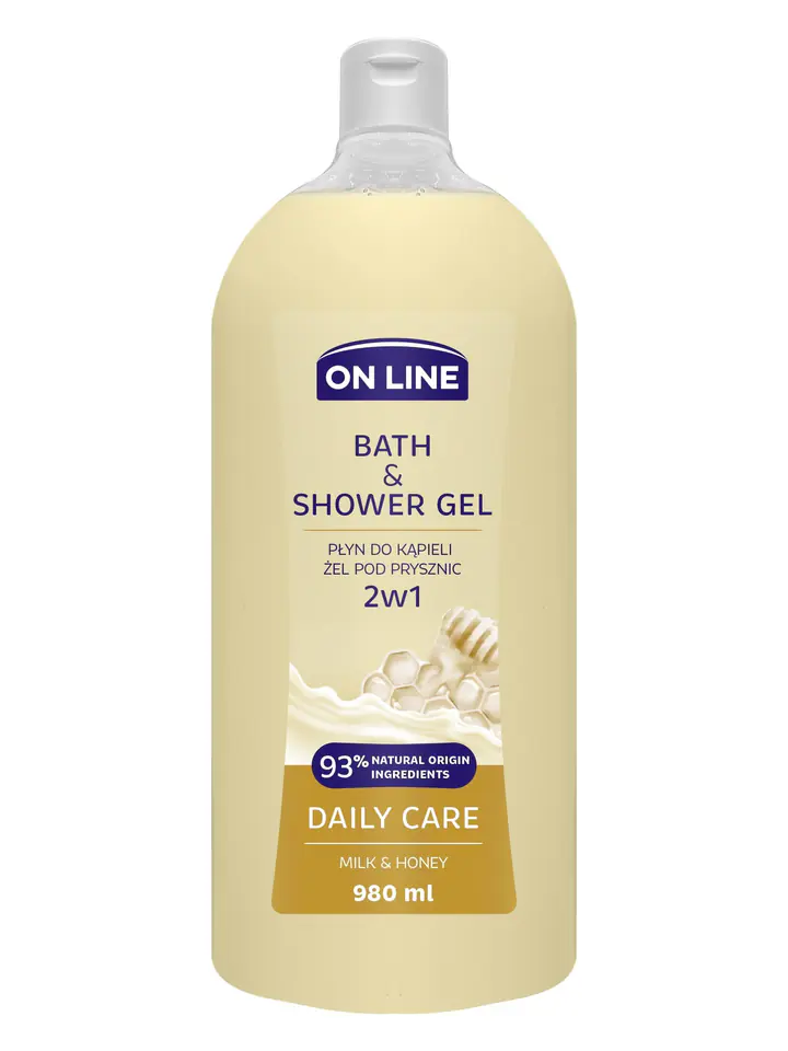 ⁨On Line Żel i Płyn do kąpieli 2w1 Daily Care 980ml⁩ w sklepie Wasserman.eu