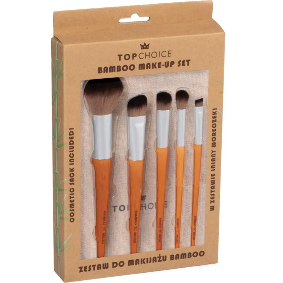 ⁨Top Choice Makeup Brush Set (5) Bamboo (37474) 1op.-5pcs⁩ at Wasserman.eu