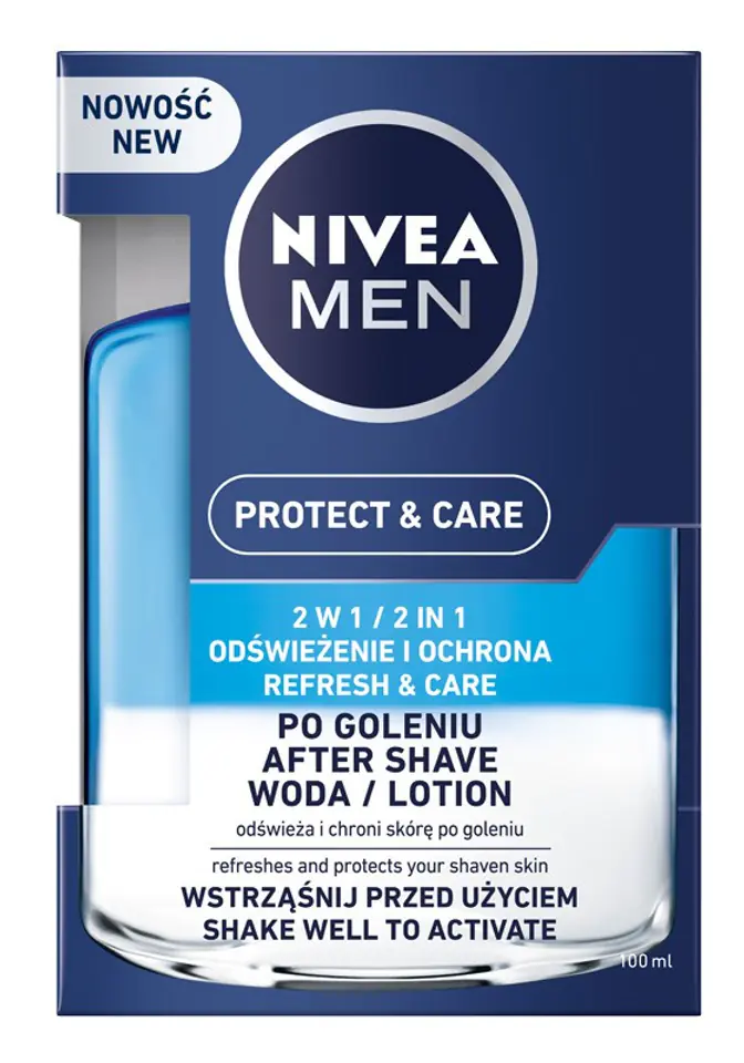 ⁨Nivea*MEN Shaved water 2in1 PROTECT CARE 88569⁩ at Wasserman.eu