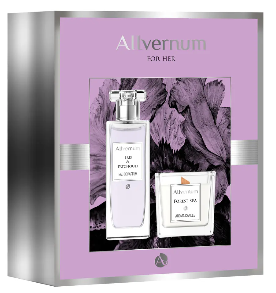 ⁨Allvernum Set Iris & Patchouli Eau De Parfum+Candle Forest Spa⁩ at Wasserman.eu