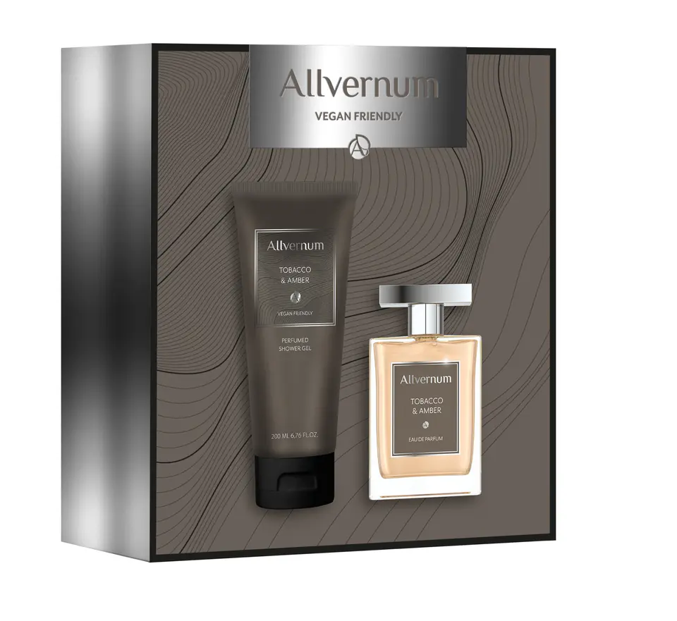 ⁨Allvernum Men Zestaw prezentowy Tobacco & Amber woda perfumowana 100ml i żel pod prysznic 200ml⁩ w sklepie Wasserman.eu