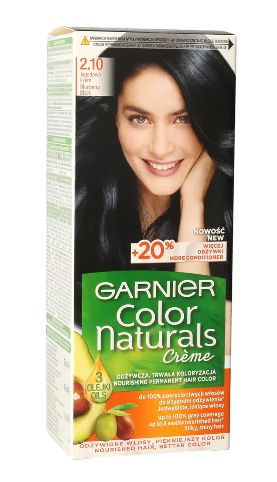 ⁨Garnier Color Naturals Krem koloryzujący nr 2.10 Jagodowa Czerń 1op⁩ w sklepie Wasserman.eu