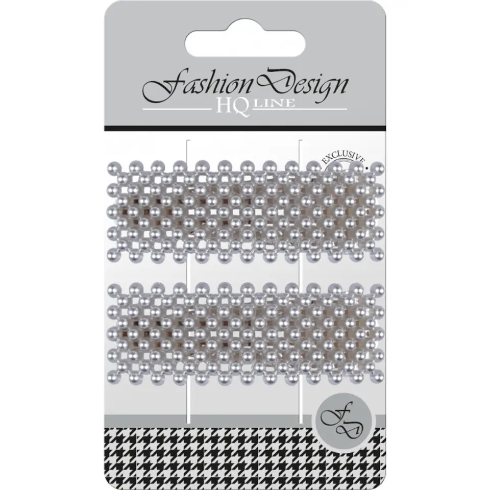 ⁨Top Choice Fashion Design "Pyk" type clips silver pearl (23842) 1op.-2pcs⁩ at Wasserman.eu