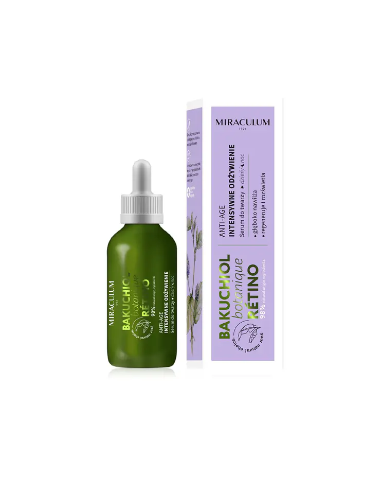 ⁨Miraculum Bakuchiol Botanique Retino Serum do twarzy - intensywne odżywienie 30ml⁩ w sklepie Wasserman.eu