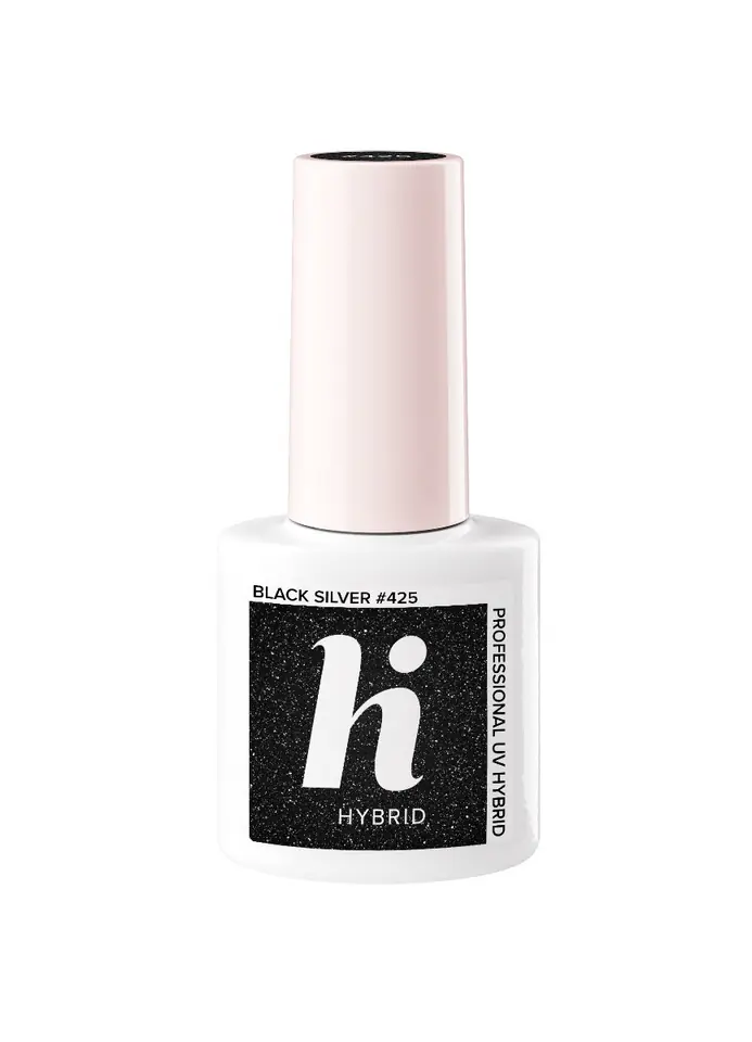⁨HI HYBRID Lakier hybrydowy Carnival #425 Black Silver 5 ml⁩ w sklepie Wasserman.eu
