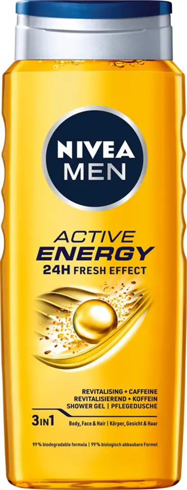 ⁨Nivea*SHOWER Gel podp 500ml MEN ACTIVE ENERGY&⁩ at Wasserman.eu