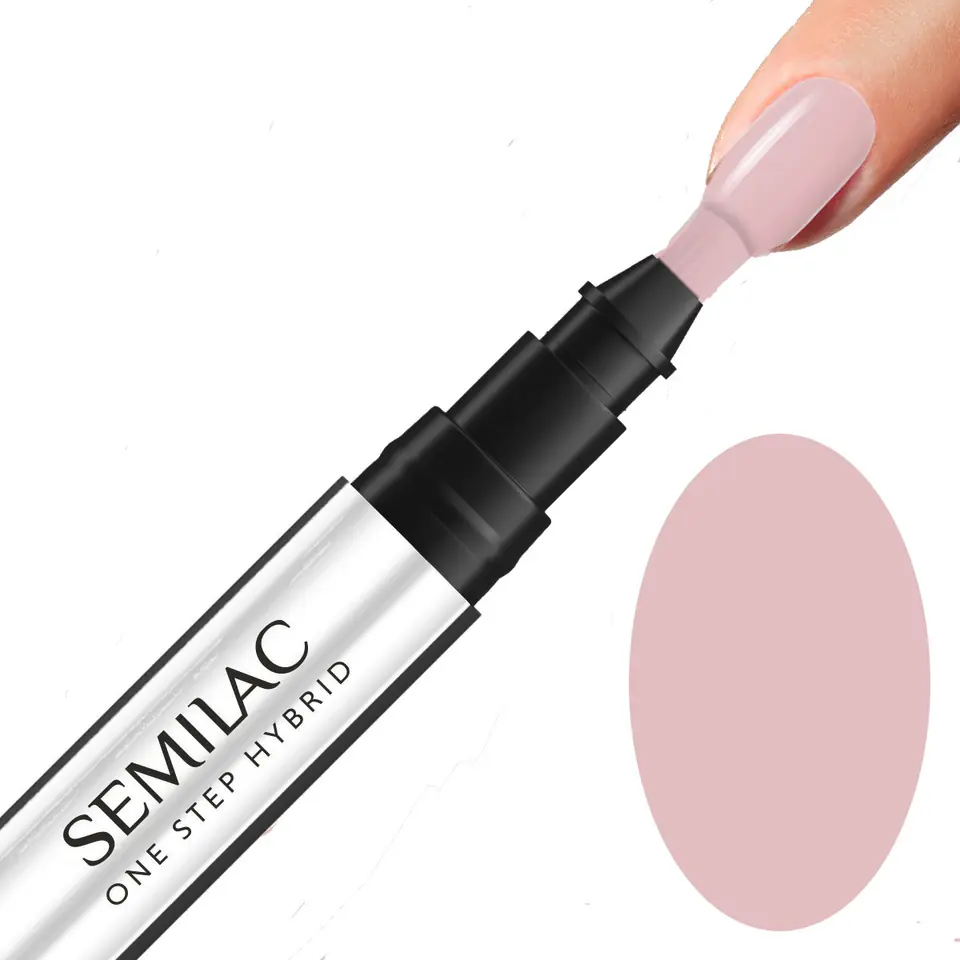 ⁨SEMILAC One Step Hybrid Lakier hybrydowy do paznokci Marker S220 Nude Beige 3 ml⁩ w sklepie Wasserman.eu