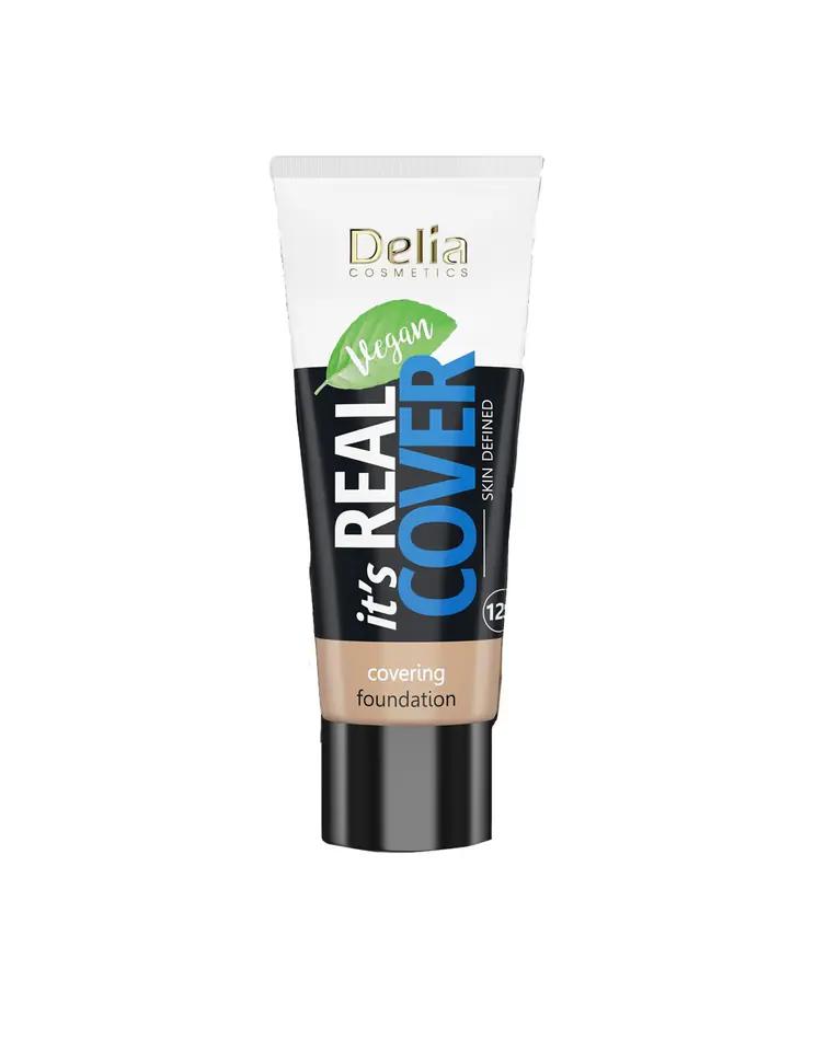 ⁨Delia Cosmetics It's Real Cover Podkład kryjący rewitalizująco-nawilżający nr 201 Vanille 30ml⁩ w sklepie Wasserman.eu