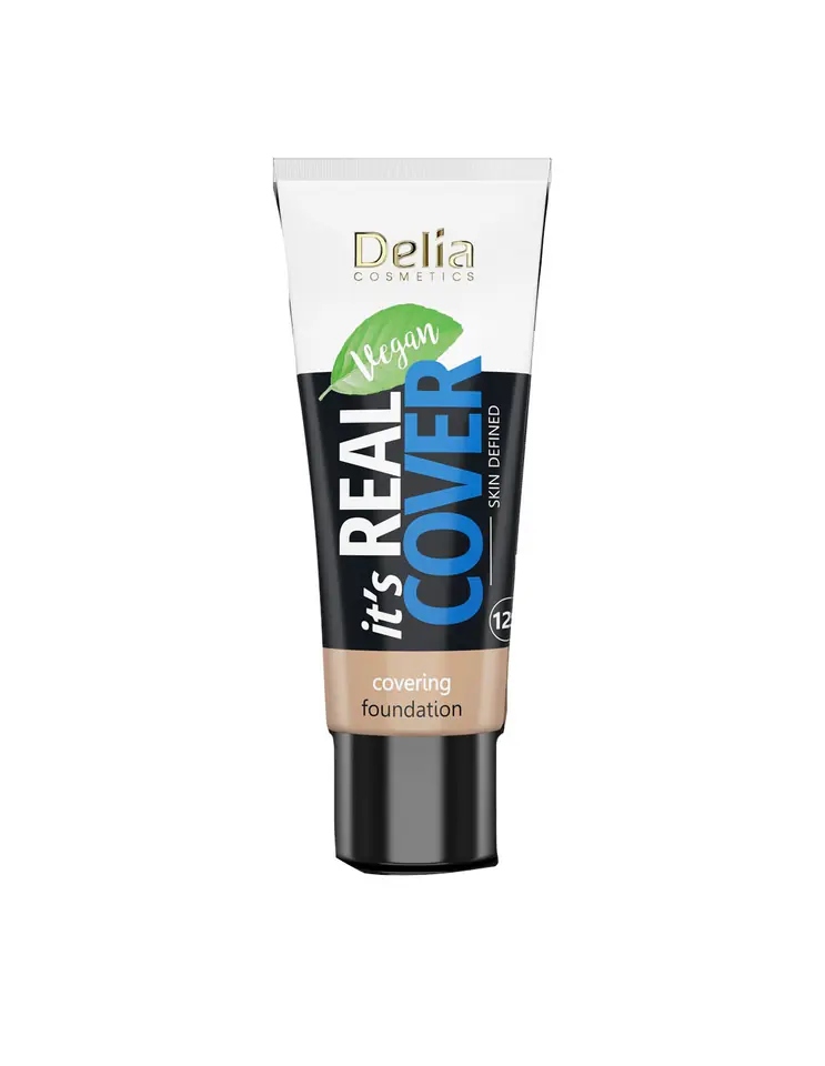 ⁨Delia Cosmetics It's Real Cover Podkład kryjący rewitalizująco-nawilżający nr 202 Beige 30ml⁩ w sklepie Wasserman.eu