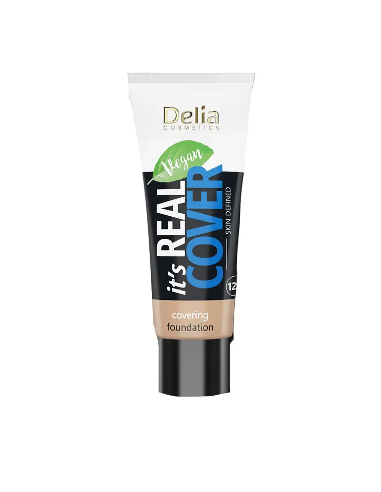 ⁨Delia Cosmetics It's Real Cover Indoor Revitalizing and Moisturizing Foundation No. 205 Caramel 30ml⁩ at Wasserman.eu