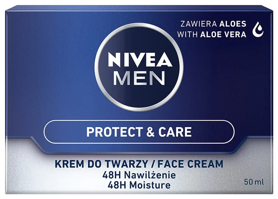⁨Nivea For Men Nawilżający krem do twarzy Protect & Care 50ml⁩ w sklepie Wasserman.eu