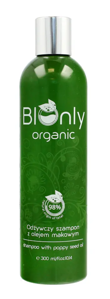 ⁨BIOnly Organic Szampon do włosów odżywczy z olejem makowym 300ml⁩ w sklepie Wasserman.eu