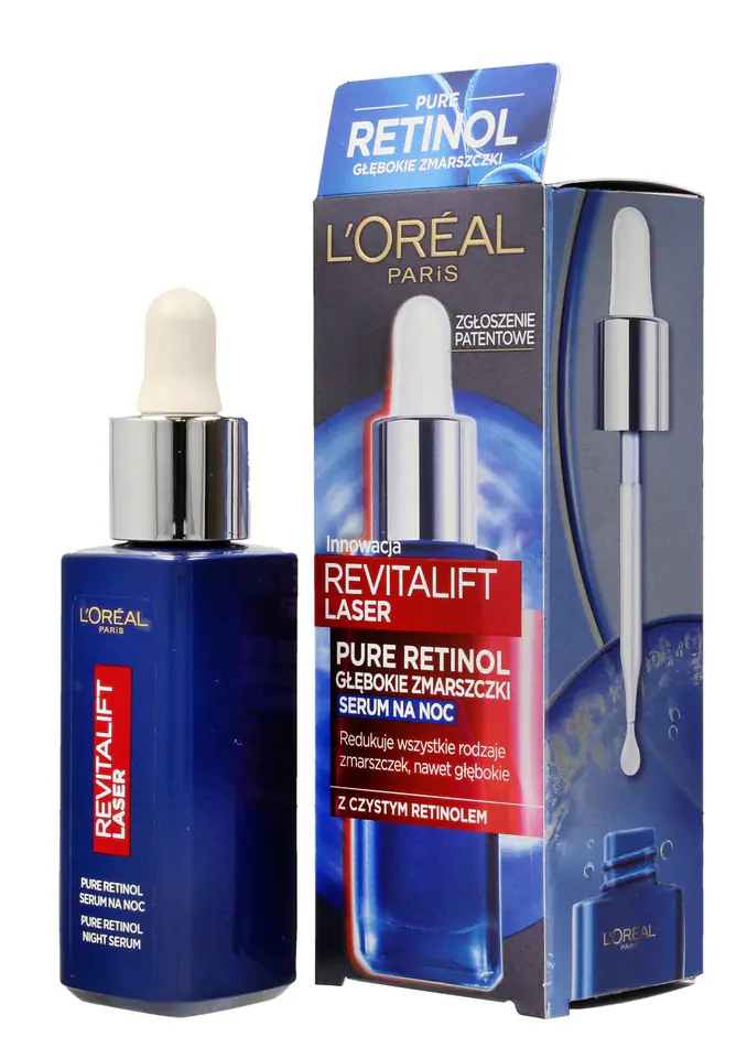 ⁨Loreal REVITALIFT LASER Pure Retinol Serum na noc na głębokie zmarszczki  30ml⁩ w sklepie Wasserman.eu