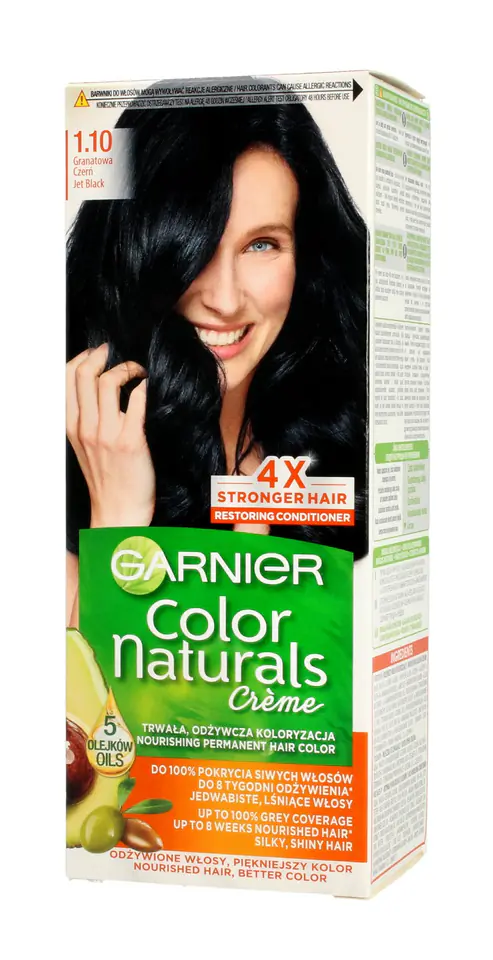 ⁨Garnier Color Naturals Krem koloryzujący nr 1.10 Granatowa Czerń 1op⁩ w sklepie Wasserman.eu