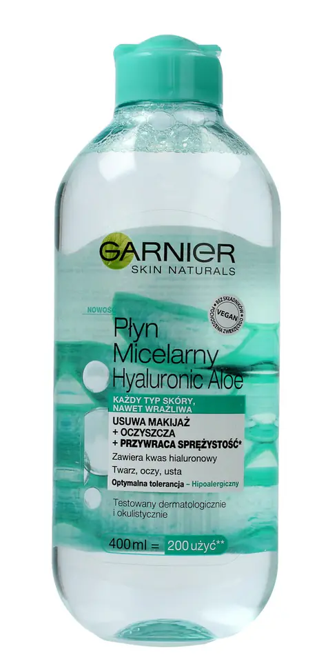 ⁨Garnier Skin Naturals Hyaluronic Aloe Płyn micelarny do demakijażu 400ml⁩ w sklepie Wasserman.eu