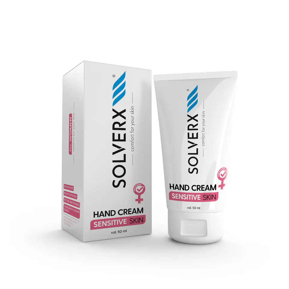 ⁨SOLVERX Hand Cream SENSITIVE SKIN for women 50ml⁩ w sklepie Wasserman.eu