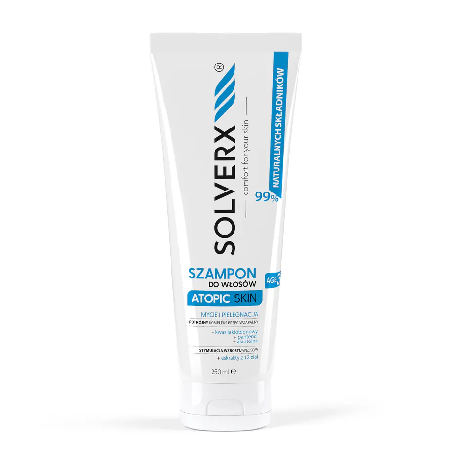 ⁨SOLVERX Szampon do włosów ATOPIC SKIN 250ml⁩ w sklepie Wasserman.eu