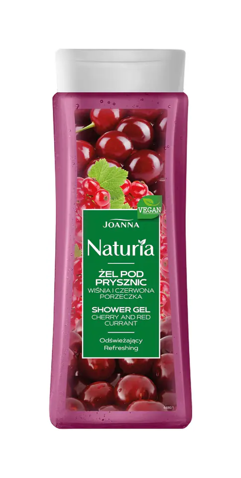 ⁨Joanna Naturia Shower Gel Cherry and Red Currant - refreshing 300ml⁩ at Wasserman.eu