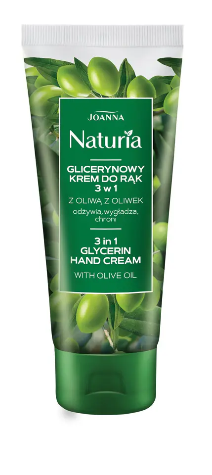 ⁨Joanna Naturia Body Glycerin Hand Cream with Olive Oil 3 in1 Nourishes Smoothes Protects 100g⁩ at Wasserman.eu