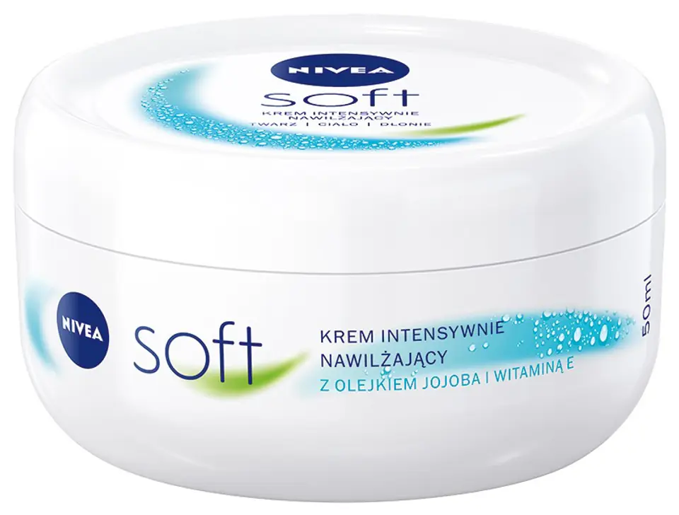 ⁨Nivea Soft Krem intensywnie nawilżający do twarzy ,ciała i dłoni 50ml⁩ w sklepie Wasserman.eu