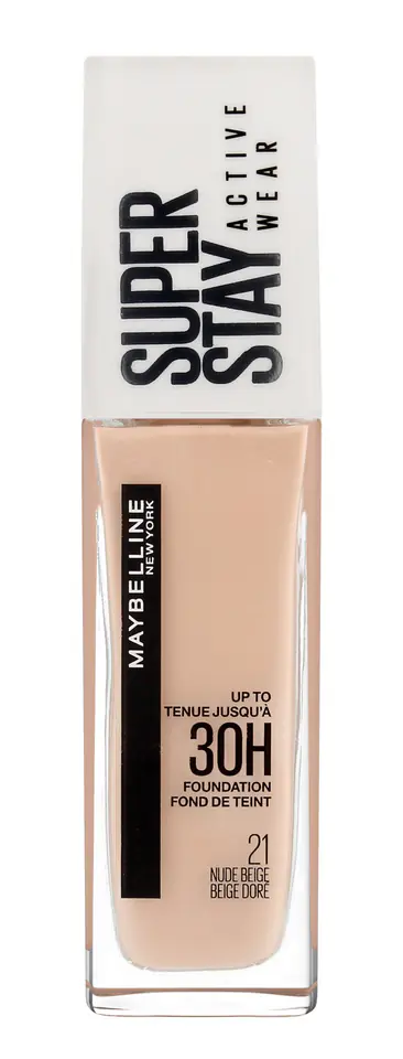 ⁨Maybelline Super Stay Active Wear 30H Long-lasting foundation No. 21 Nude Beige 30ml⁩ at Wasserman.eu