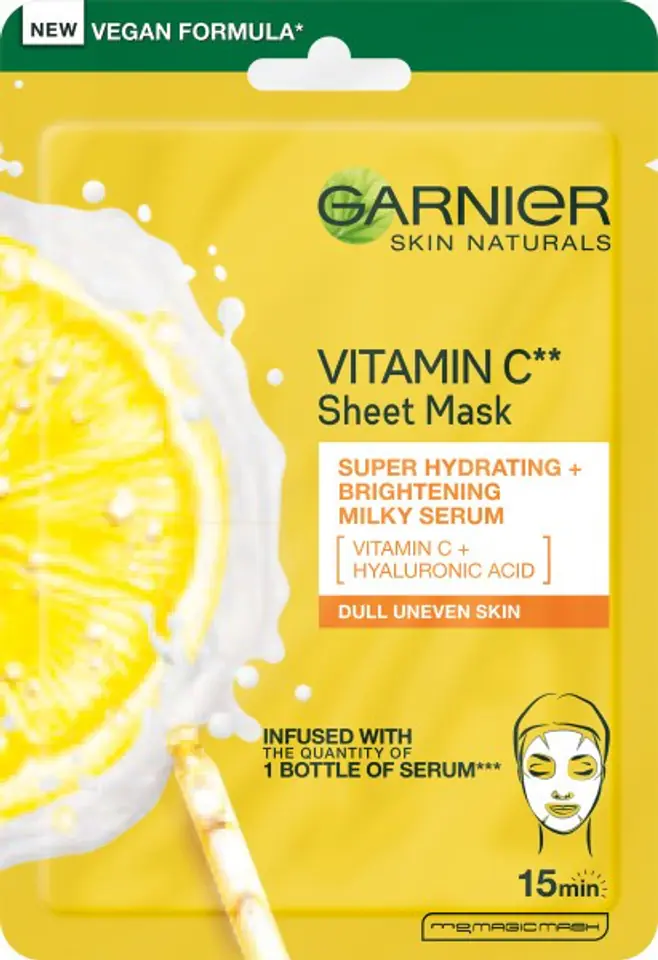 ⁨Garnier Skin Naturals Vitamin C Mask on fabric intensely moisturizing 28g⁩ at Wasserman.eu