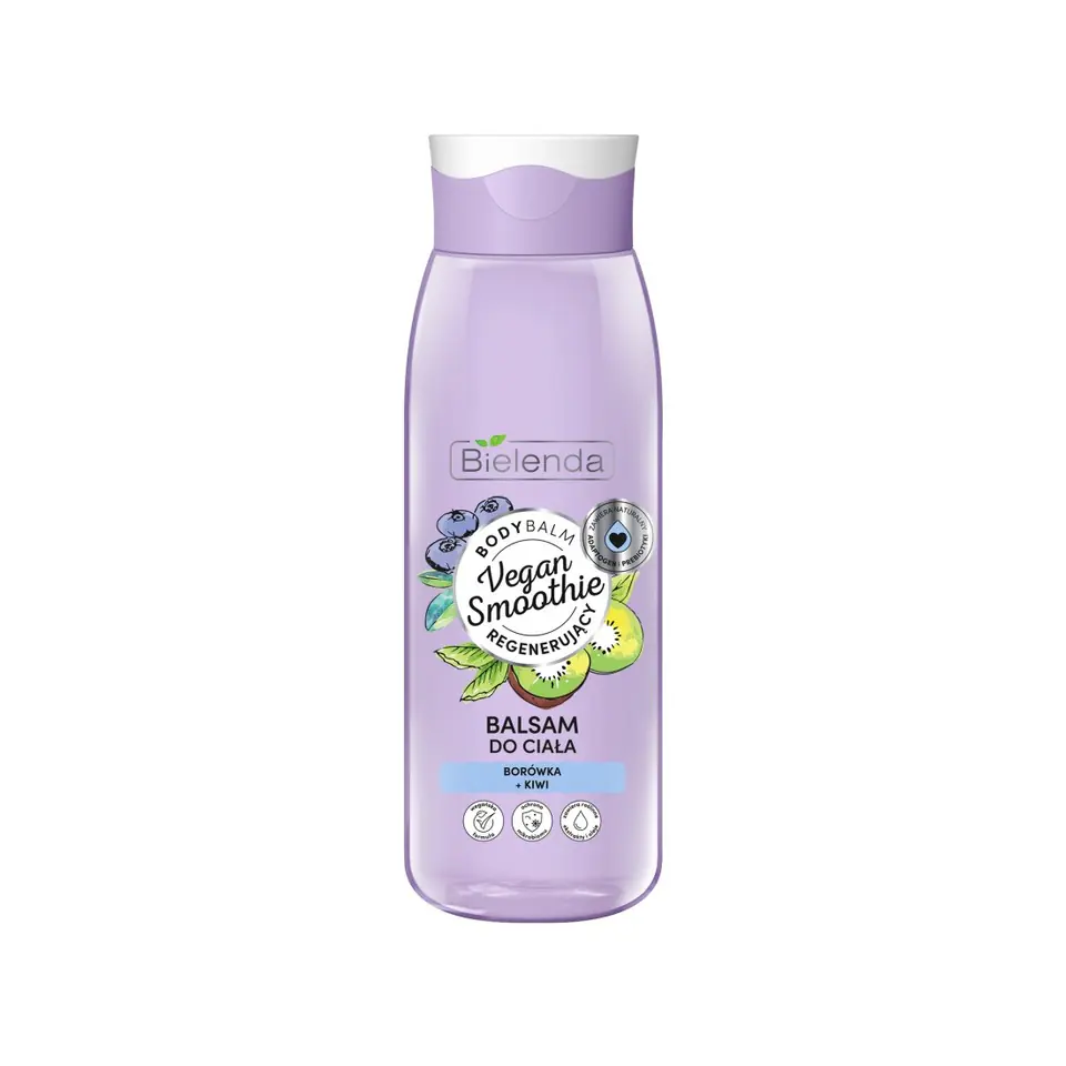 ⁨Bielenda Vegan Smoothie Balsam do ciała regenerujący Borówka i Kiwi 400ml⁩ w sklepie Wasserman.eu