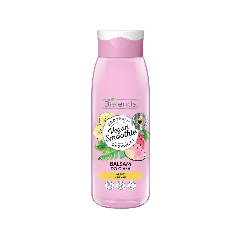 ⁨Bielenda Vegan Smoothie Balsam do ciała odżywczy Arbuz i Banan 400ml⁩ w sklepie Wasserman.eu