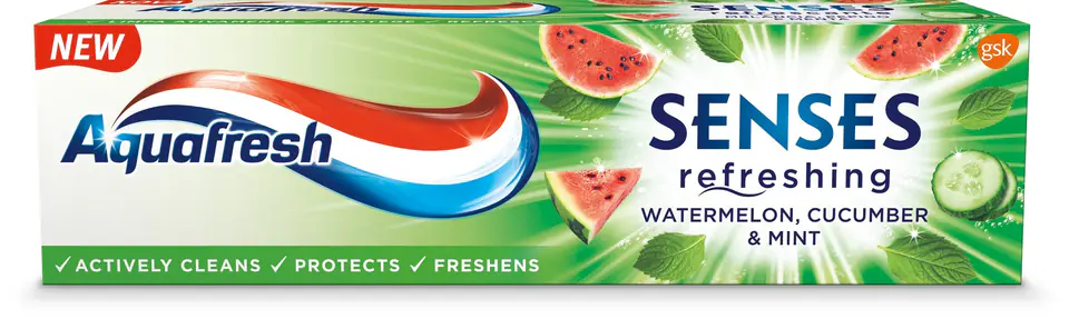 ⁨Aquafresh Pasta Senses refreshing Watermelon Cucumber & Mint 75ml⁩ at Wasserman.eu