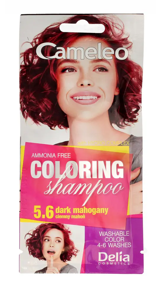 ⁨Delia Cosmetics Cameleo Coloring Shampoo No. 5.6 Dark Mahogany 1pcs⁩ at Wasserman.eu