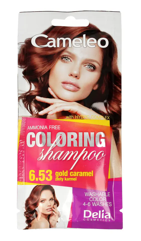 ⁨Delia Cosmetics Cameleo Coloring Shampoo No. 6.53 Golden Caramel 1pcs⁩ at Wasserman.eu