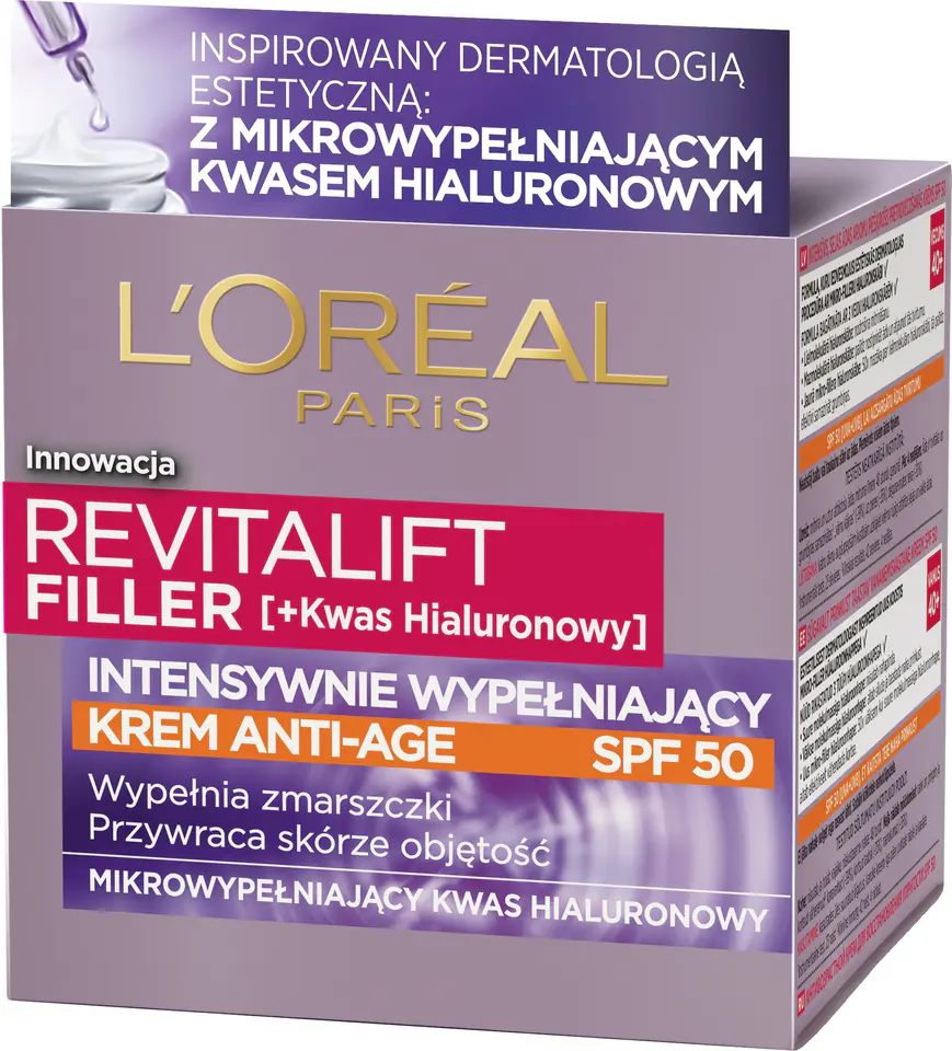 ⁨Loreal Revitalift Filler Krem intensywnie wypełniający zmarszczki Anti-Age SPF50 50ml⁩ w sklepie Wasserman.eu