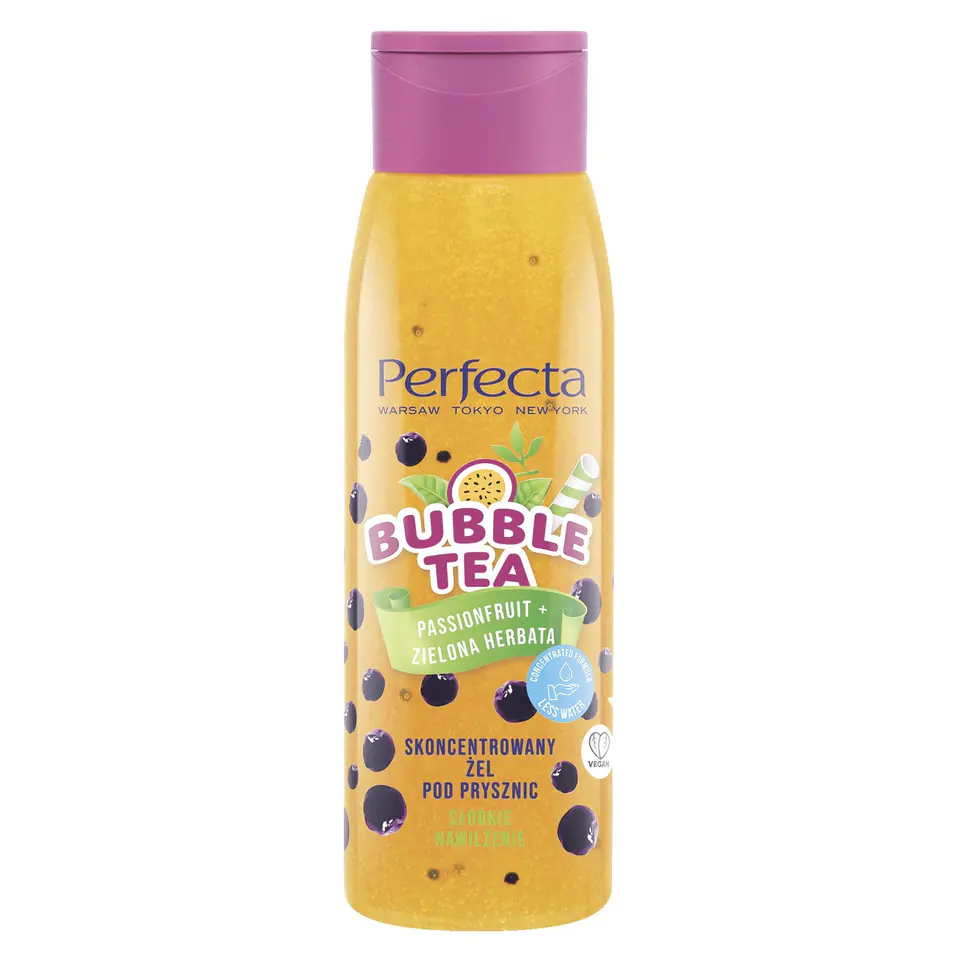 ⁨Perfecta Bubble Tea Concentrated Passionfruit Shower Gel + Green Tea 400ml⁩ at Wasserman.eu