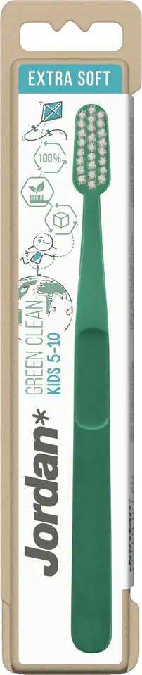 ⁨Jordan Green Clean Szczoteczka do zębów dla dzieci 5-10 lat - extra soft (mix kolorów) 1szt⁩ w sklepie Wasserman.eu