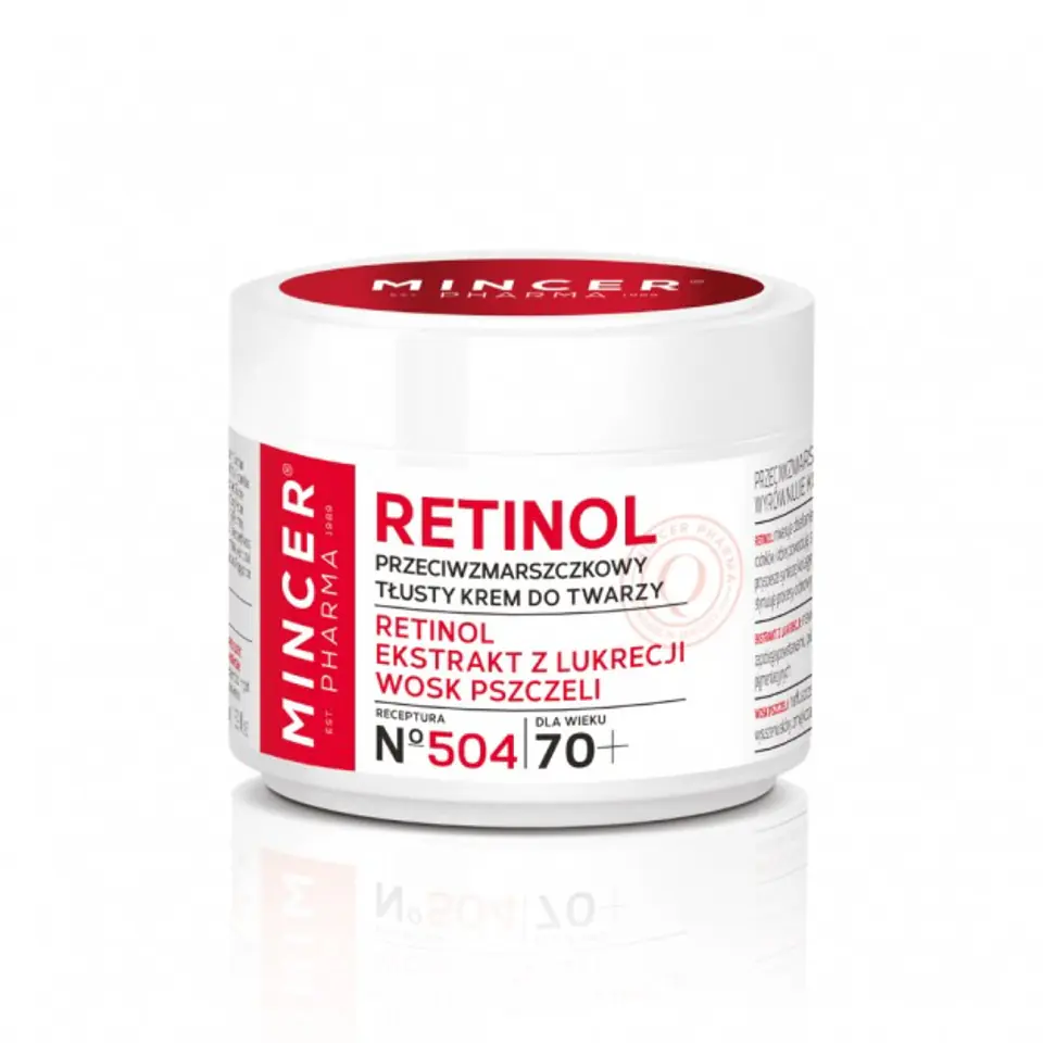 ⁨Mincer Pharma Retinol Anti-wrinkle Cream - Fat 70+ No. 504 50ml⁩ at Wasserman.eu